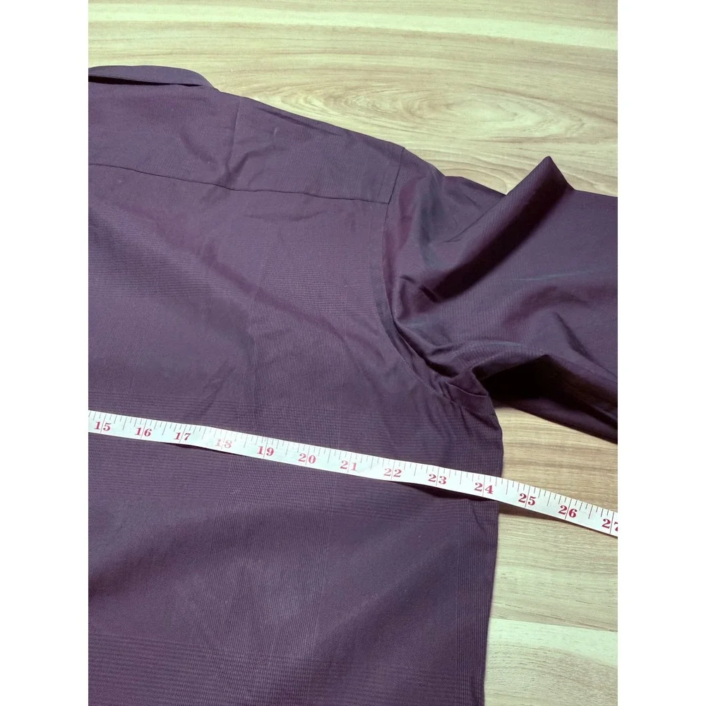Bugatchi Button Down Shirt Mens XL Purple Classic Fit Long Sleeve Textured Forma